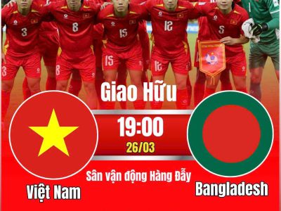 VTV5, VTV6 trực tiếp bóng đá hôm nay 26/03/2026