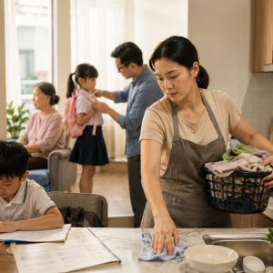 Tan ca ở cơ quan, phụ nữ lại bước vào “ca làm” không lương ở nhà